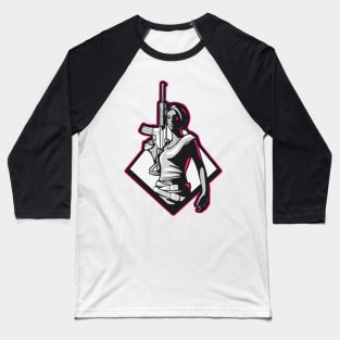 Gun Girl Baseball T-Shirt